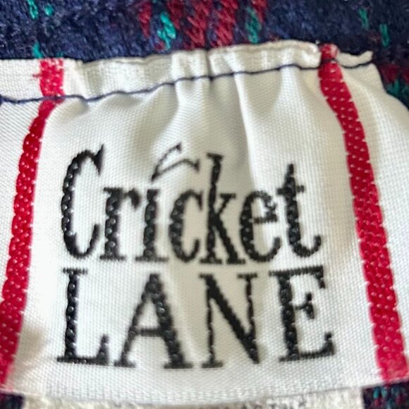 Vintage Cricket Lane Maroon & Blue Plaid Midi Skirt With Elastic Waist - Picture 2 of 11